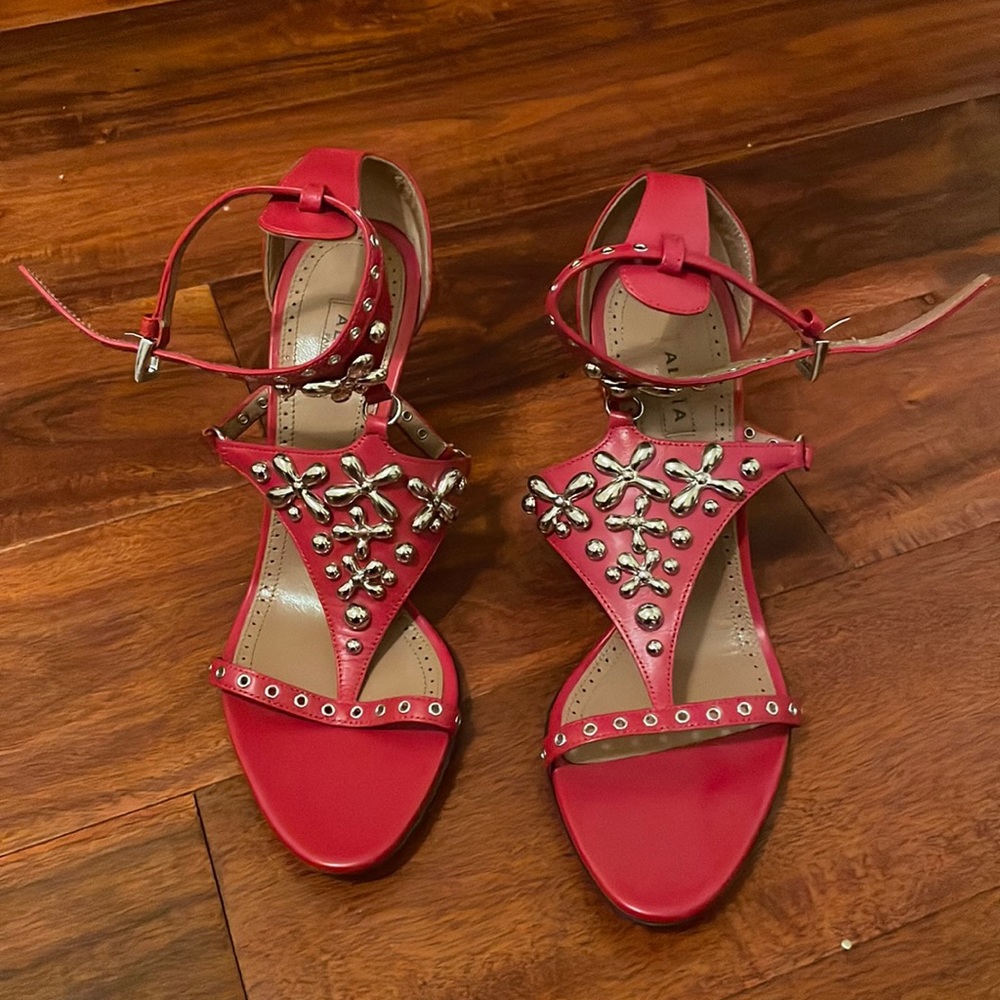 Alaia red High Heel sandals 38.5 - Picture 1 of 6